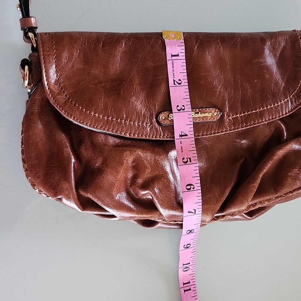 Tommy Bahama Colero Distressed Boho Chic Leather Clutch Wristlet Bag - Picture 12 of 13
